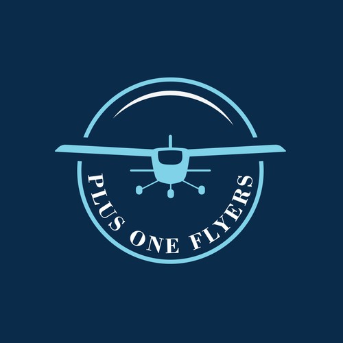 Airplane themed logo for private pilot flying club! Design by Logicainfo ♥