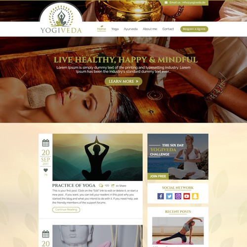 Web page design contest entry by GiviSoft