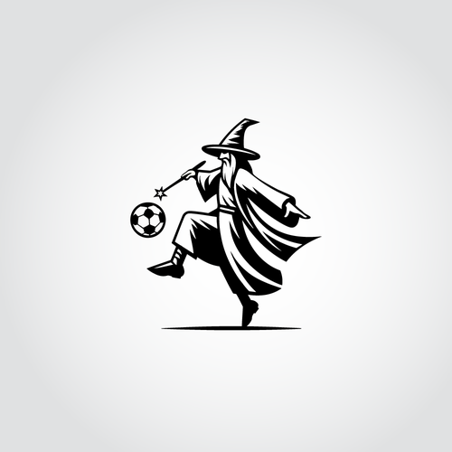 Soccer Wizard Cartoon Design por Graphix Surfer