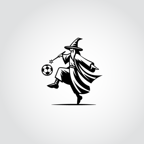 Soccer Wizard Cartoon Diseño de Graphix Surfer