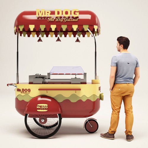 Food Cart To Sell Gourmet Hot Dog Design by R . O . N