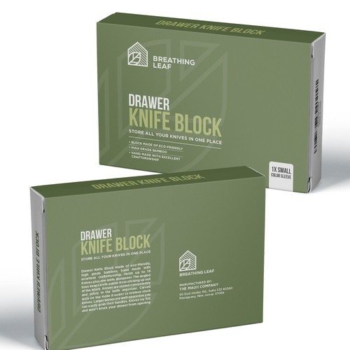 Kitchen knife block set packaging, Product packaging contest