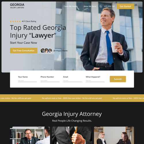 Landing page design contest entry by Technology Wisdom