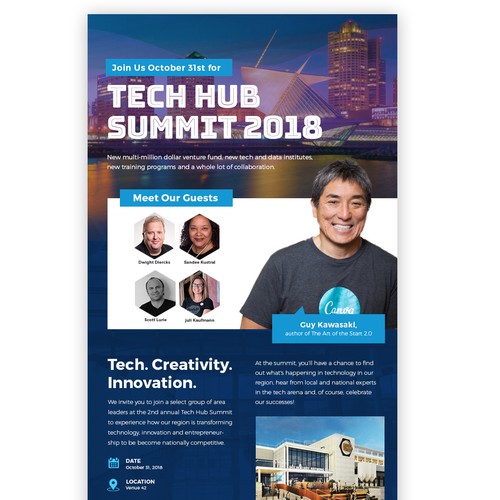 Technology Event Invitation - '2nd Annual Tech Hub' Design by BespokeDesign