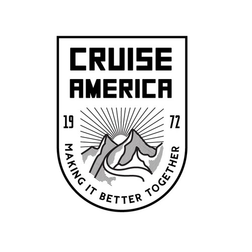 New T-Shirt Outdoor Emblem/logo and sticker/patch for hats and all for Cruise America Design by <<{P}>>