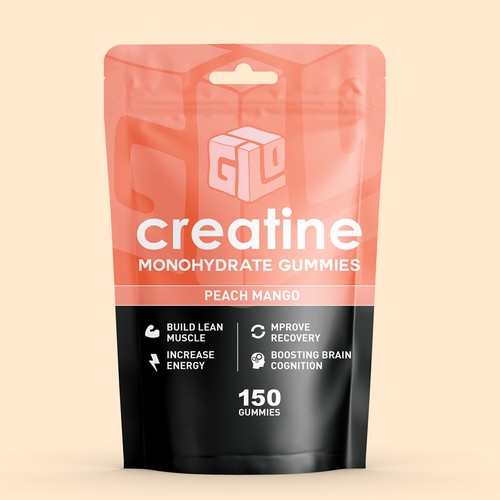 Bag Design for Creatine Monohydrate Gummy brand Design by 'OUM'