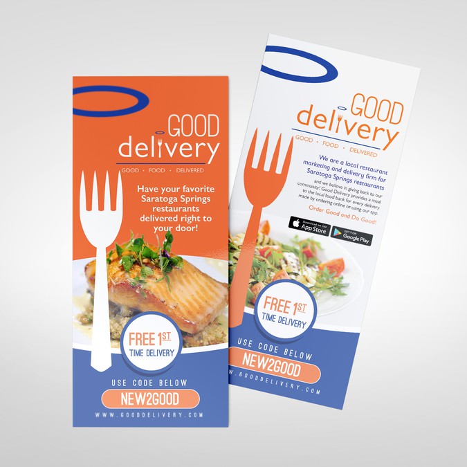 Rack Card For Food Delivery Company Sonstige