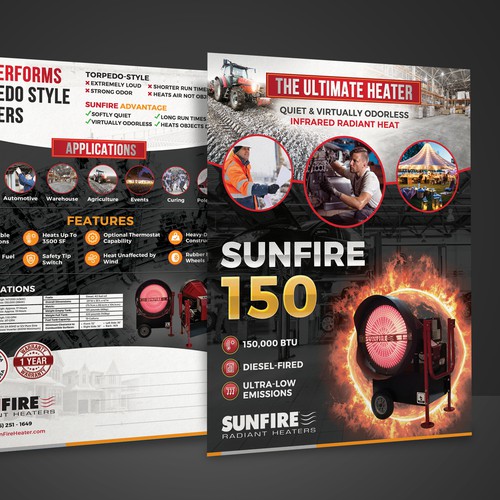 Creative Flyer for a highly unique and heavy-duty Portable Heater Design by Elven Song