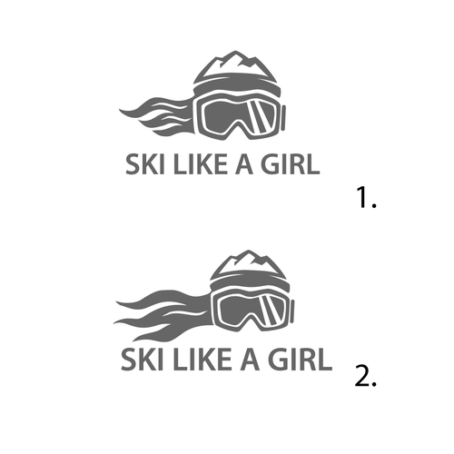 a classic yet fun logo for the fearless, confident, sporty, fun badass female skier full of spirit Design von PUJYE-O