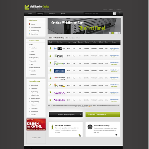 Redesign WebHostingChoice.com Design by Pixelized