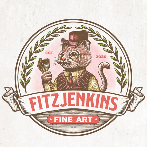 Fine art portrait painter needs a retro inspired logo Diseño de vuveeh™