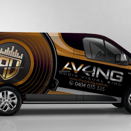 Audio visual / Electrical company - Van needs some COLOUR! Design by AlexCZeh