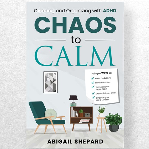 Simple and Empowering book cover for cleaning and organizing Diseño de ryanurz