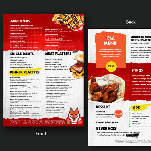 Bright colorful menu to catch the attention of EVERYONE! Design von Smarika Ahuja ❤