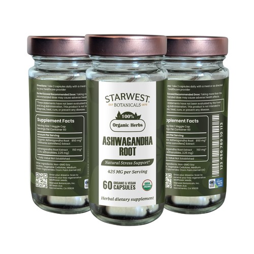 Organic Herb Capsule Label Design Design by Designlifelk