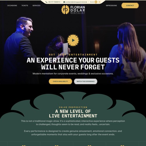 Web page design contest entry by Creasions