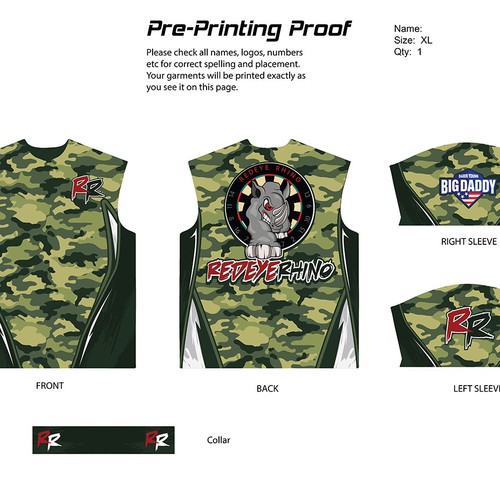 Professional Camo Darts Jersey Other clothing or merchandise contest