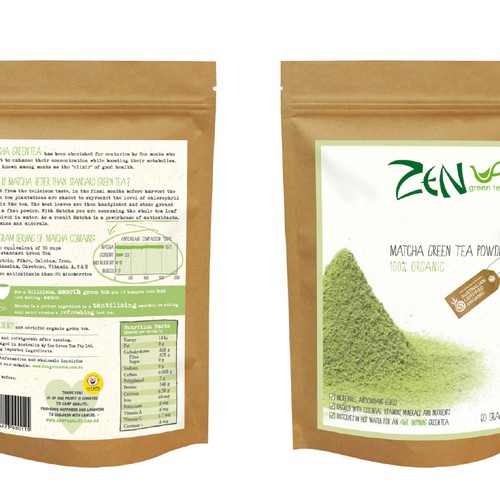 print or packaging design for Zen Green Tea Réalisé par Greta & Bruno