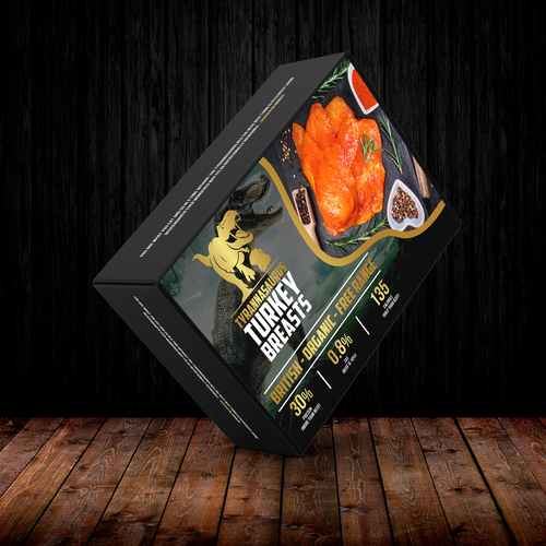 TYRANNOSAURUS TURKEY BREASTS - POWERFUL PACKAGING NEEDED! Design by axact