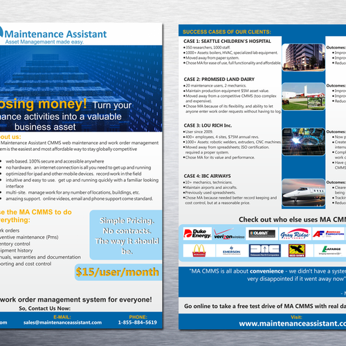 Help Maintenance Assistant Inc. with a new postcard or flyer Design por Sumit_S