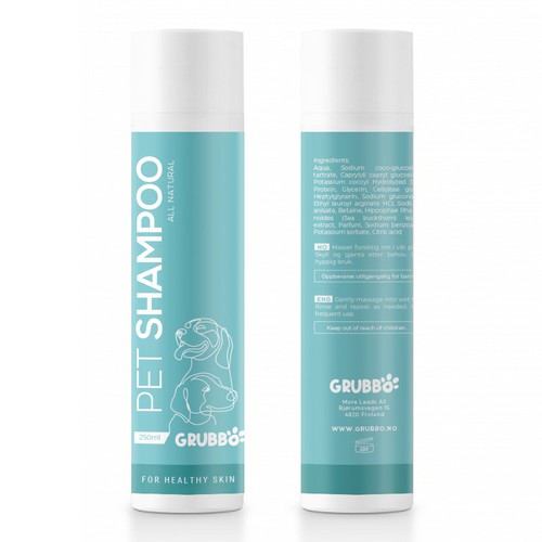 Design label for dog shampoo-ontwerp door intanamir