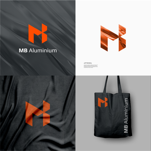 International aluminum corporation seeking new lettermark + abstract mark logo combination with brand guide. Design by artsigma