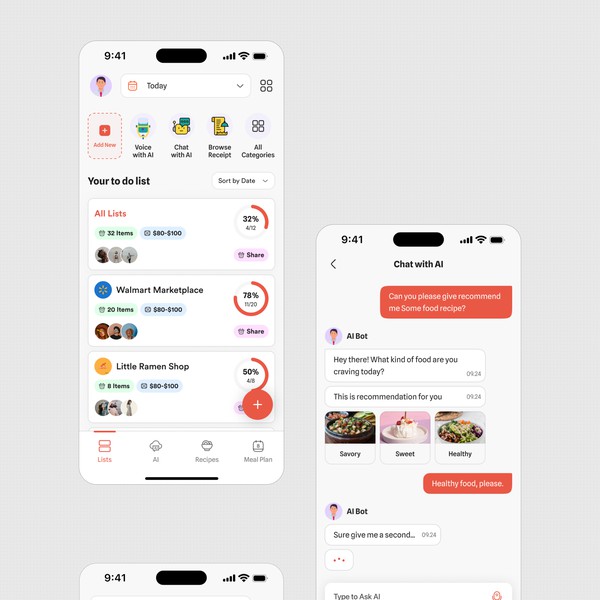Food Recipe AI Tech App