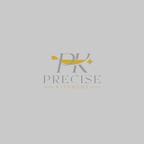 Need  logo for  kitchen cabinet business ,My  name  Precise Kitchens,  colors - dark to light Grey , some Gold, love cla Design by ACZ_designs