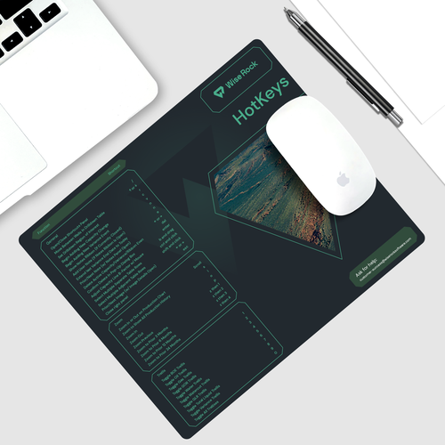 Mouse Pad Image to Showcase Company Logo & Software Hotkeys (7.75×9.25″ Mouse Pad) Design by Varian Wyrn