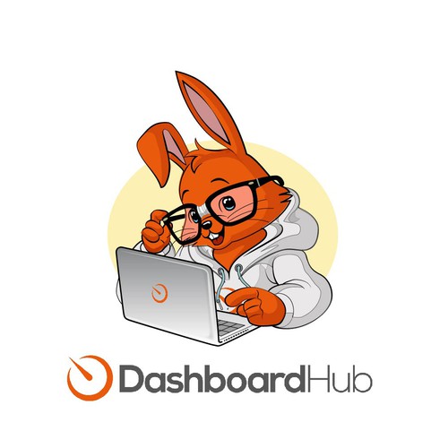 Cute geeky fun rabbit or monster for techies Design von CoolCreator