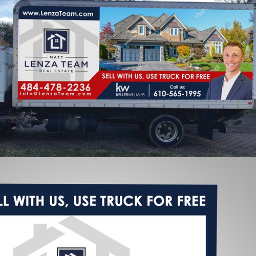 Custom Truck Design Wrap for Real Estate Agent, CREATIVE PROFESSIONAL CLEAN Design by Bittu2015