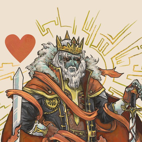 We want your artistic take on the King of Hearts playing card Design by -Z-