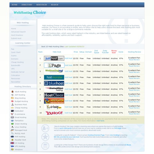 Redesign WebHostingChoice.com Design by EmpireFX