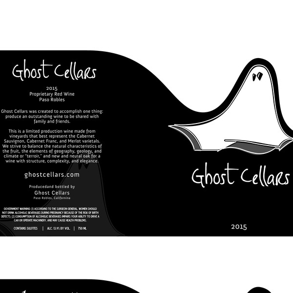 Design by anunezweb titled "Ghost Cellars Wine Label"
