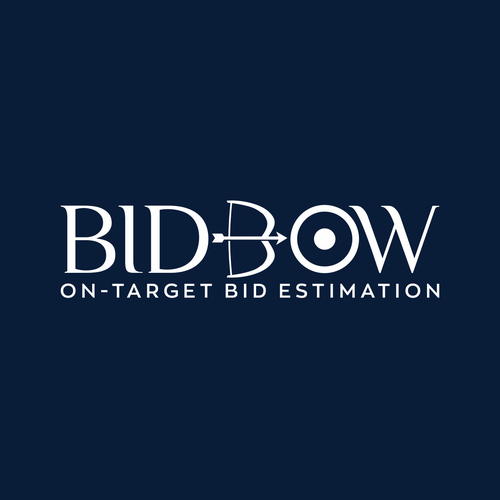 Logo for a construction bidding software product, design concept of "bow, arrow and target" Design by Equipe.X7