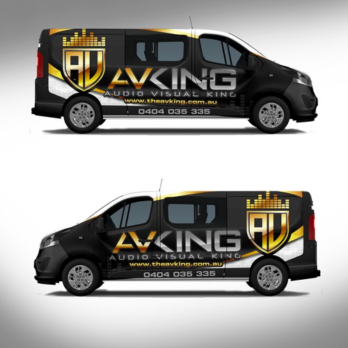 Audio visual / Electrical company - Van needs some COLOUR! Design by J.Chaushev