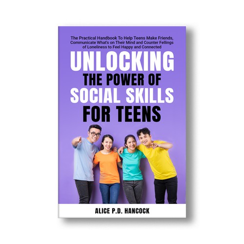 Minimalist Book cover for Teens ages 13-18 suffering from social anxiety and need to learn social skills Réalisé par KMS Arafat