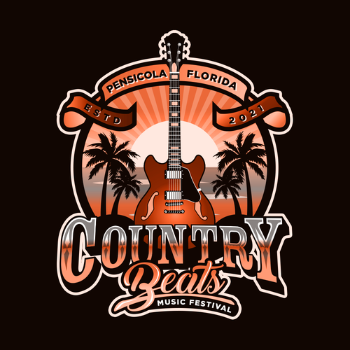 Iconic logo for iconic event for country music festivals in Florida Design by Jacob Gomes