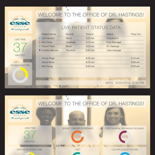 Designing a Digital Sign Template for Esse Health's new Digital Signage Project Design by Mr Wolf