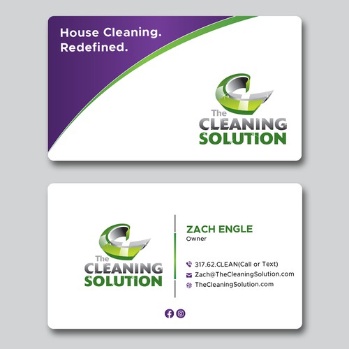 Designs | Attractive Business Card for Cleaning Company | Business card ...