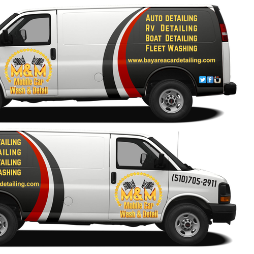 Partial Van Wrap Design for Mobile Detailing Company | Car, truck or ...