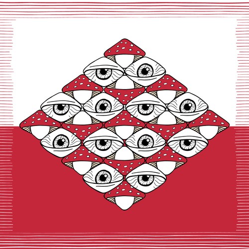 M.C. Escher inspired Illustration/Shirt design for fellow psychonauts. Design by Ike A.