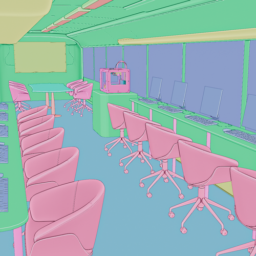 mobile scientific and technological bus (3d) Design by erealexandru