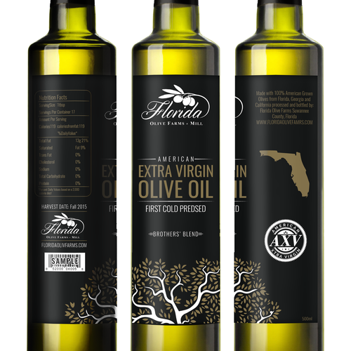 Olive Oil Bottle Label Design by Nanoz Abdi