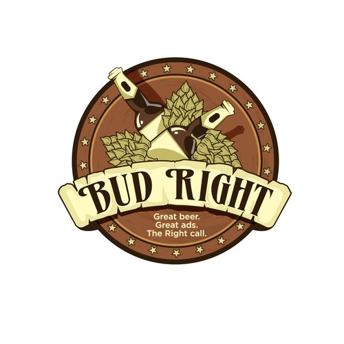 Bud Right.  The great new American Beer for good ol' fashioned American beer drinkers. Design by websmartusa