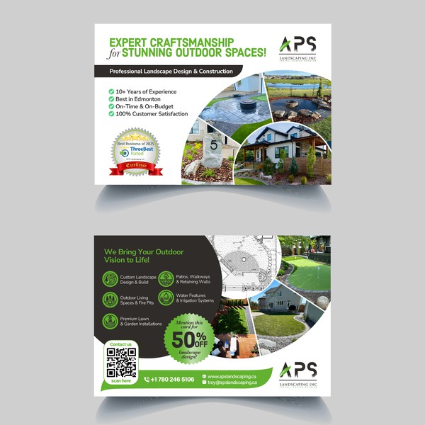 A Postcard Flyer Design for Landscaping Service