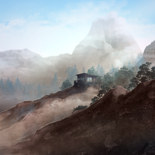 Hut in the mountains - video illustrated