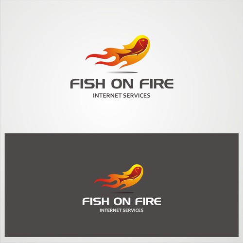 Fish on Fire - Internet Services Logo Design by sasidesign