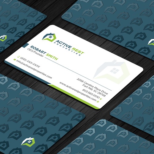 Modern Business Cards for Active Rest Properties Design by Brandmaker artist