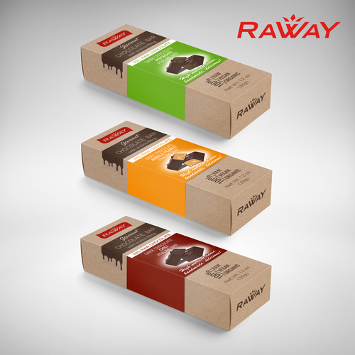 Raway Organic Chocolate needs a powerful, unique design. Design by PAD Design